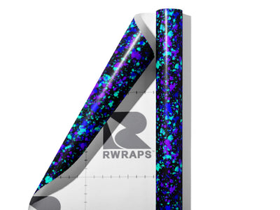Dark Skies Paint Splatter Wrap Film Sheets~Rwraps Series 914 Dark Skies Paint Splatter Scrolled Sheet~3