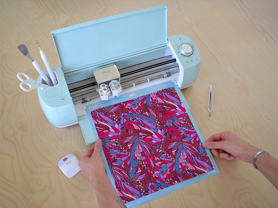 dark tango floral Cricut Compatible Vinyl