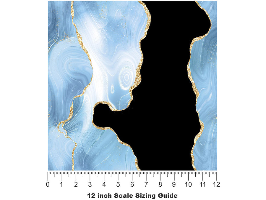Dark Waters Gemstone Vinyl Film Pattern Size 12 inch Scale~Rwraps Dark Waters Gemstone Sizing Chart~2