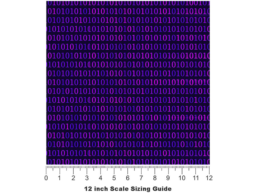 Dark Web Technology Vinyl Film Pattern Size 12 inch Scale~Rwraps Dark Web Technology Sizing Chart~3