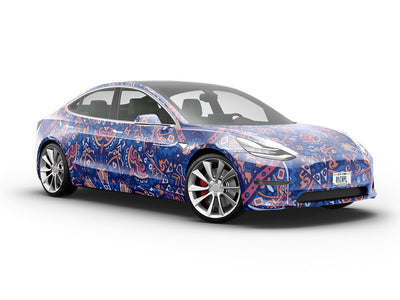 Darkened Snowflake Mandala Vehicle Vinyl Wrap