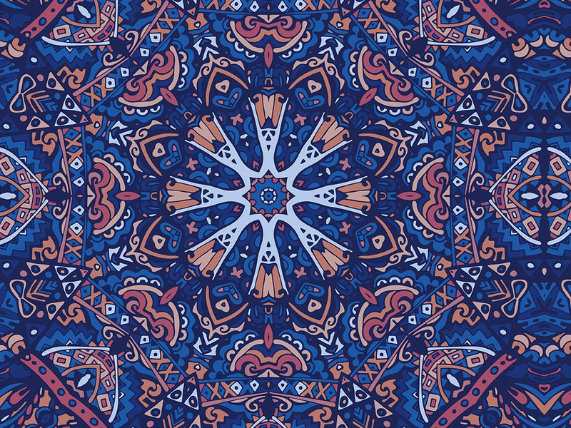 Darkened Snowflake Mandala Vinyl Wrap Pattern~Rwraps Series 914 Digitally Printed Vinyl Wrap~0