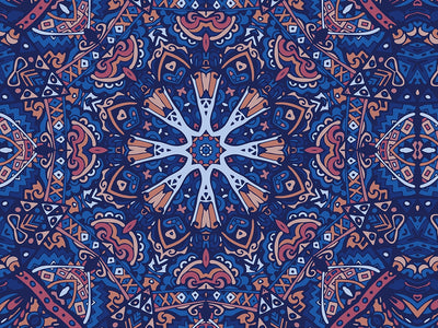 Darkened Snowflake Mandala Vinyl Wrap Pattern~Rwraps Series 914 Digitally Printed Vinyl Wrap~0