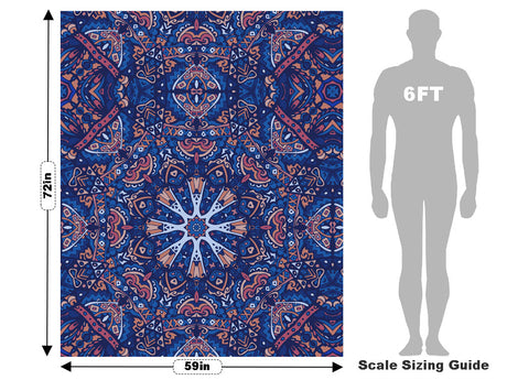Darkened Snowflake Mandala Vehicle Wrap Scale~Rwraps Series 914 Darkened Snowflake Mandala Measurements~1