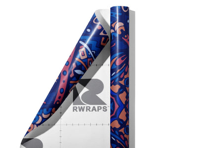 Darkened Snowflake Mandala Wrap Film Sheets~Rwraps Series 914 Darkened Snowflake Mandala Scrolled Sheet~3