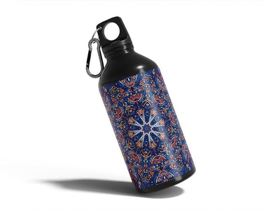 darkened snowflake mandala Water Bottle DIY Stickers