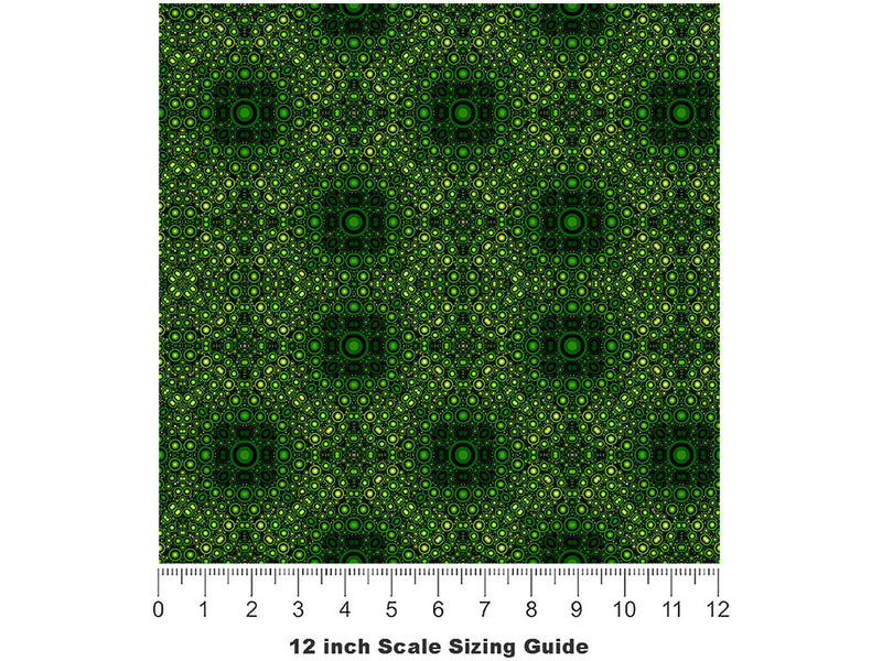 Dartmouth Squares Mosaic Vinyl Film Pattern Size 12 inch Scale~Rwraps Dartmouth Squares Mosaic Sizing Chart~2
