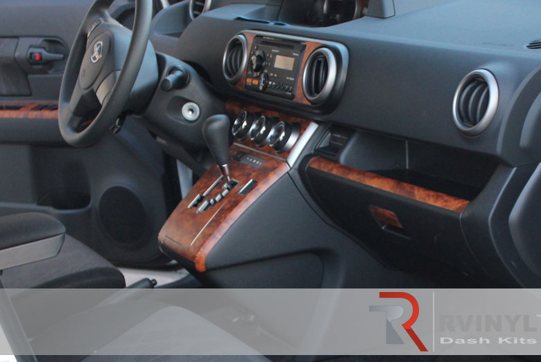 Scion xB 2013 Dash Kits~Matte Wood Grain Vinyl Dash Trim~2