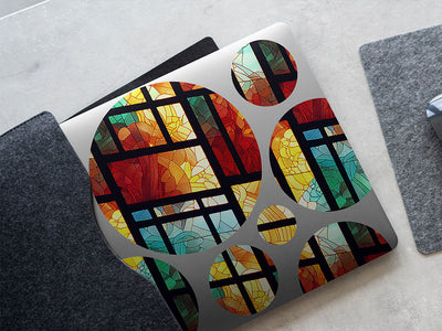 daylight panels stained glass DIY Laptop Stickers