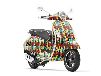 Daylight Panels Stained Glass Vespa Scooter Wrap Film