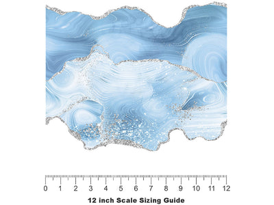 Daytime Blues Gemstone Vinyl Film Pattern Size 12 inch Scale~Rwraps Daytime Blues Gemstone Sizing Chart~2
