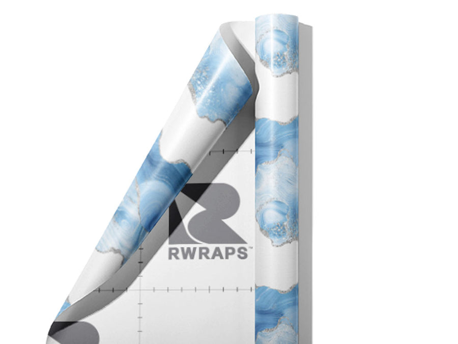 Daytime Blues Gemstone Wrap Film Sheets~Rwraps Series 914 Daytime Blues Gemstone Scrolled Sheet~3