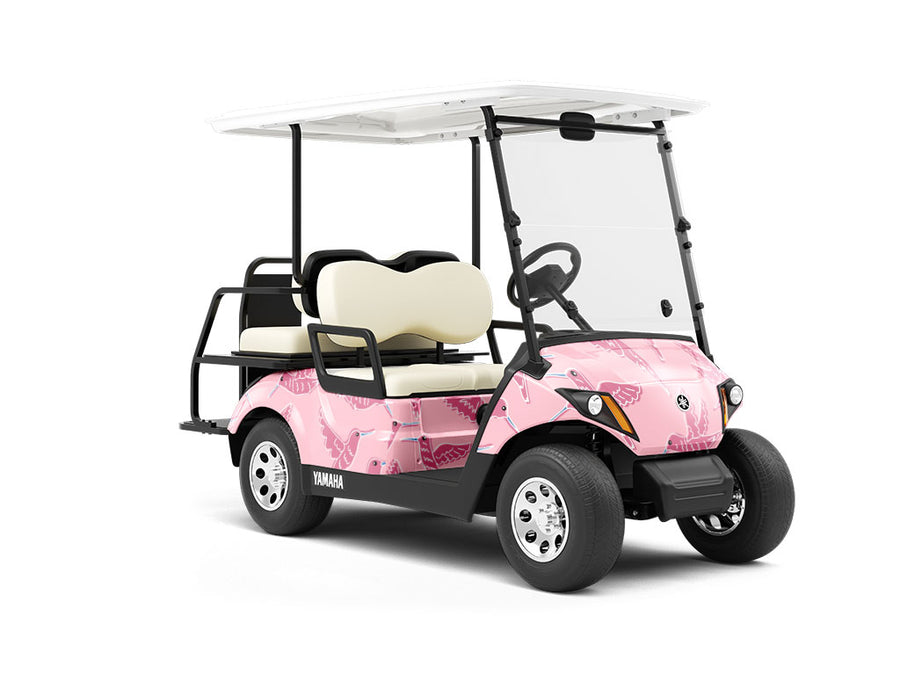 Daytime Delight Birds Wrapped Golf Cart