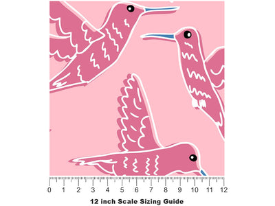 Daytime Delight Birds Vinyl Film Pattern Size 12 inch Scale~Rwraps Daytime Delight Birds Sizing Chart~2