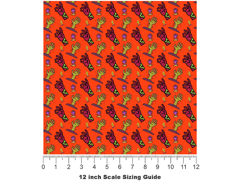 Dead Rising Zombie Vinyl Film Pattern Size 12 inch Scale~Rwraps Dead Rising Zombie Sizing Chart~2