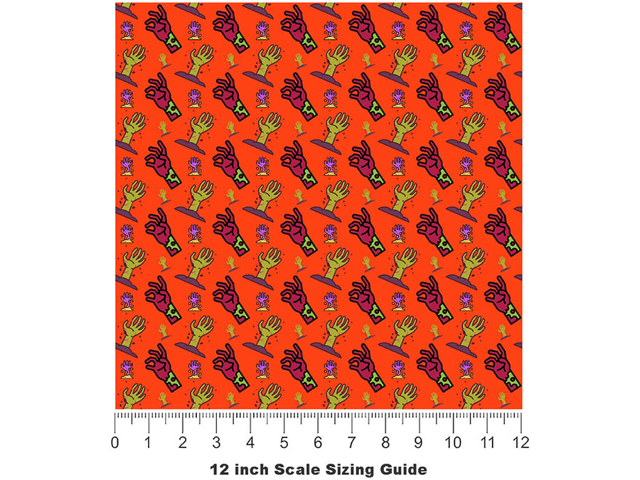 Dead Rising Zombie Vinyl Film Pattern Size 12 inch Scale~Rwraps Dead Rising Zombie Sizing Chart~2