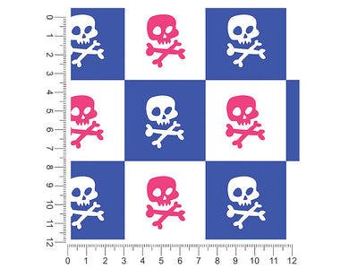 death blues skull and bones 1ft x 1ft Craft Sheets