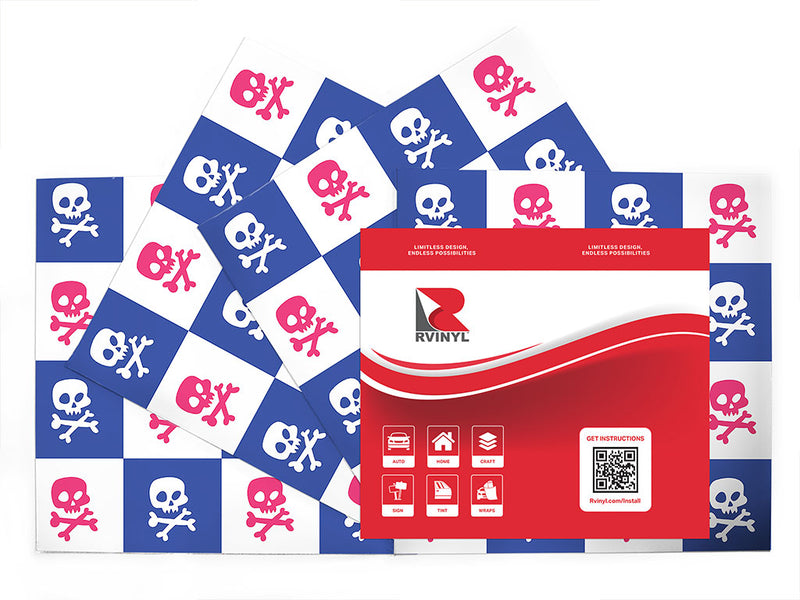 death blues skull and bones Craft Vinyl Sheet Pack