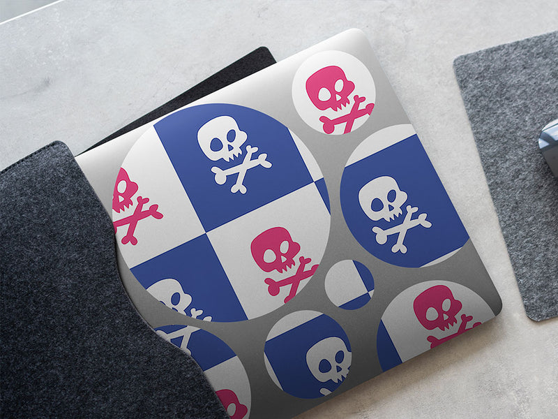 death blues skull and bones DIY Laptop Stickers