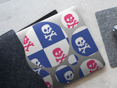 death blues skull and bones DIY Laptop Stickers