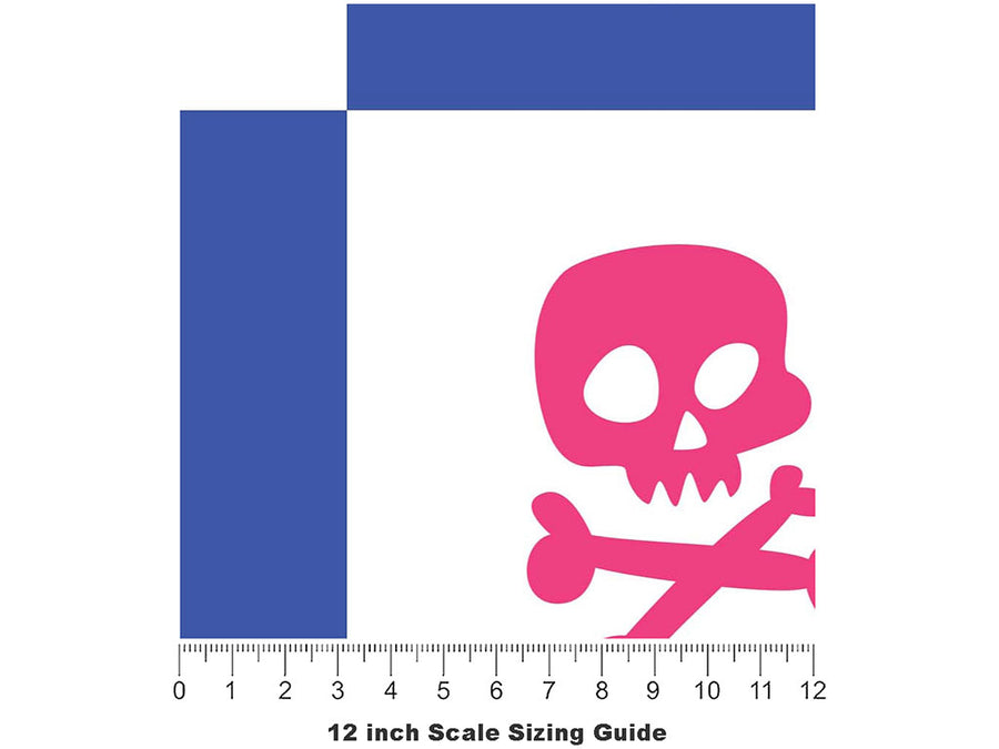 Death Blues Halloween Vinyl Film Pattern Size 12 inch Scale~Rwraps Death Blues Halloween Sizing Chart~2