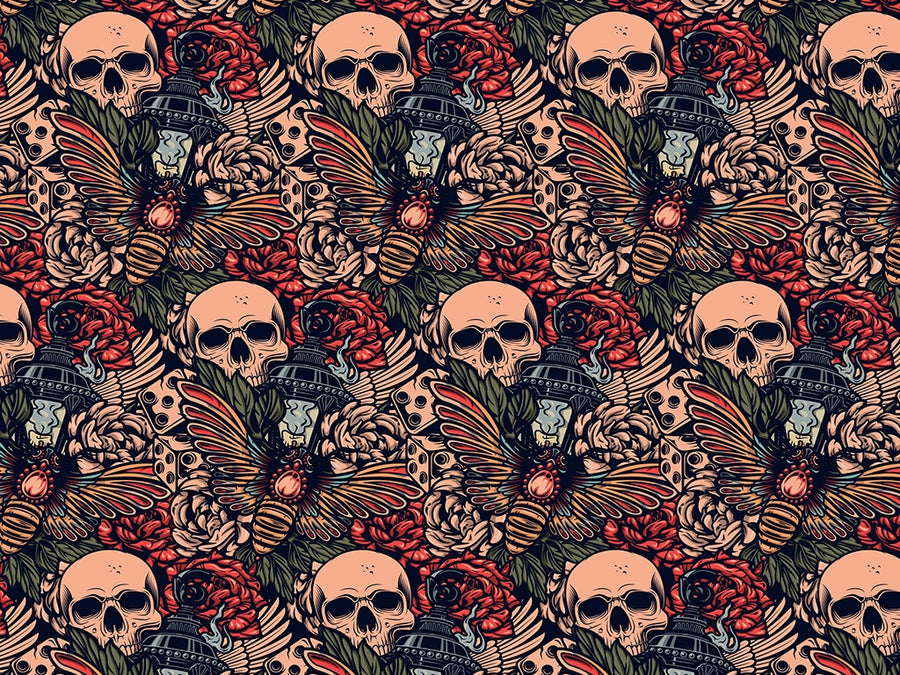 Death Moth Sticker Bomb Vinyl Wrap Pattern~Rwraps Series 914 Digitally Printed Vinyl Wrap~0