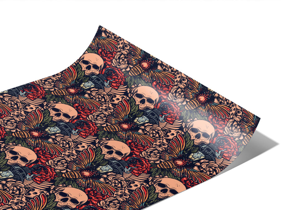 Death Moth Sticker Bomb Vinyl Wraps~Rwraps Series 914 Digitally Printed Vinyl Wrap~1