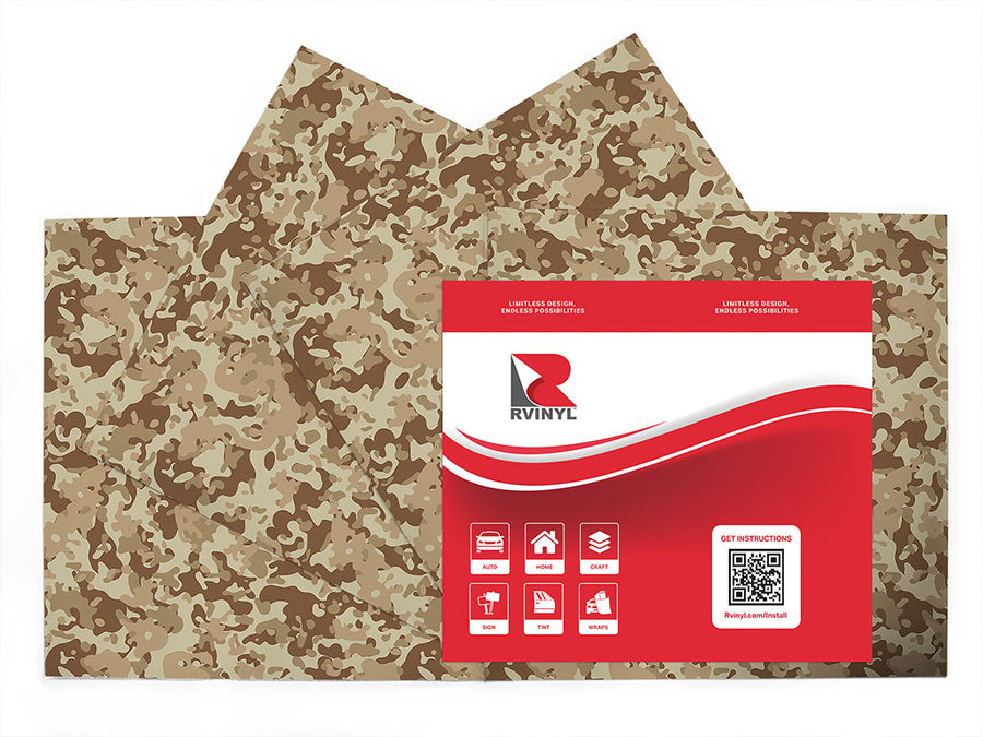 death valley camouflage Craft Vinyl Sheet Pack