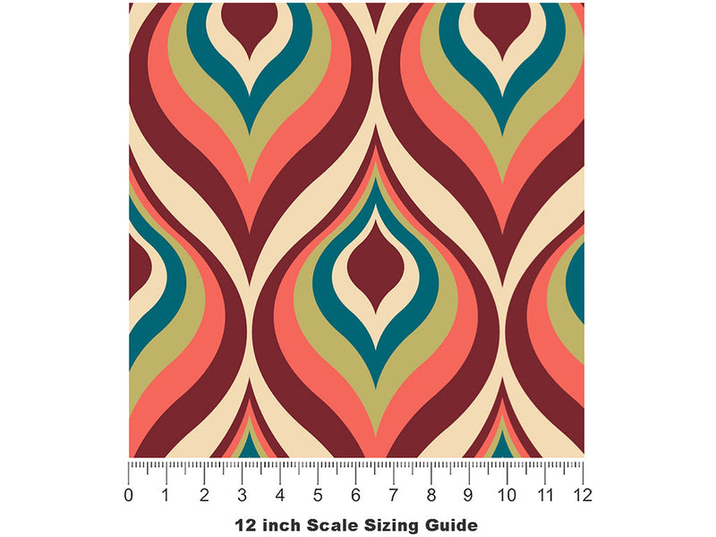 Decked Out Retro Vinyl Film Pattern Size 12 inch Scale~Rwraps Decked Out Retro Sizing Chart~2