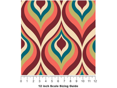 Decked Out Retro Vinyl Film Pattern Size 12 inch Scale~Rwraps Decked Out Retro Sizing Chart~2