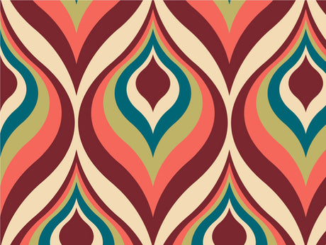 Decked Out Retro Vinyl Wrap Pattern~Rwraps Series 914 Digitally Printed Vinyl Wrap~0