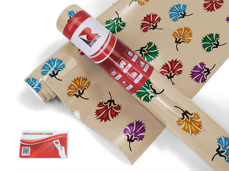 deco blossoms floral Craft Vinyl Roll