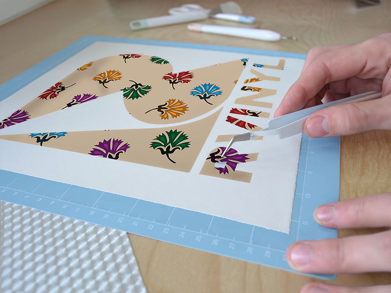 deco blossoms floral Easy Weed Craft Vinyl
