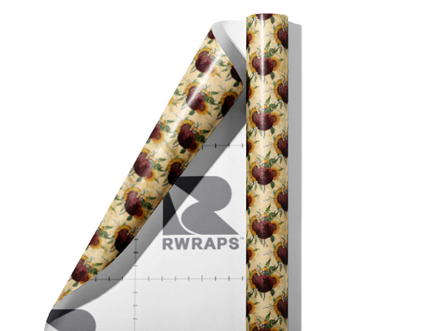 Deep Florals Gothic Wrap Film Sheets~Rwraps Series 914 Deep Florals Gothic Scrolled Sheet~3