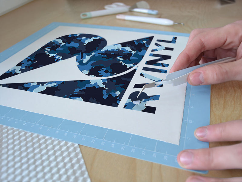 deep sea camouflage water Easy Weed Craft Vinyl
