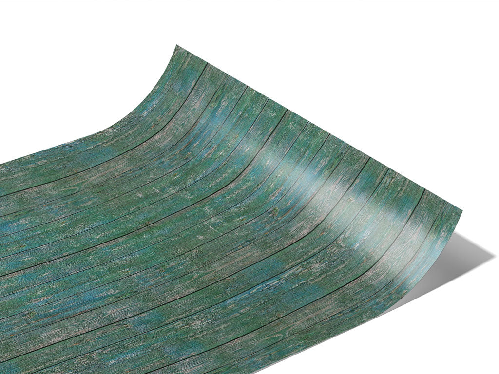 Rwraps™ Deep Sea Green Wood Plank Vinyl Wrap | Wood Plank Print