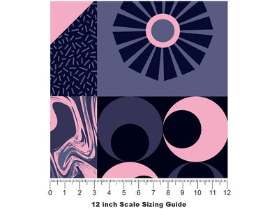 Deep Thoughts Mosaic Vinyl Film Pattern Size 12 inch Scale~Rwraps Deep Thoughts Mosaic Sizing Chart~2
