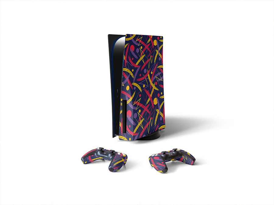 deep wilds abstract geometric Sony PS5 DIY Skin