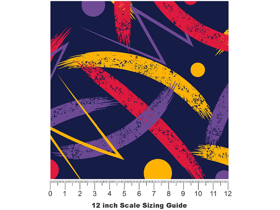 Deep Wilds Abstract Vinyl Film Pattern Size 12 inch Scale~Rwraps Deep Wilds Abstract Sizing Chart~2