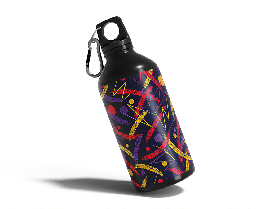 deep wilds abstract geometric Water Bottle DIY Stickers
