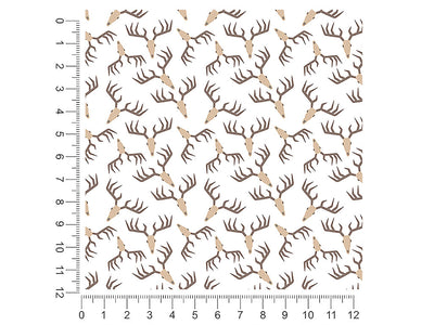 deer antlers skull and bones 1ft x 1ft Craft Sheets