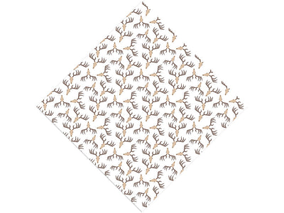 Deer Antlers Halloween Vinyl Wrap Pattern