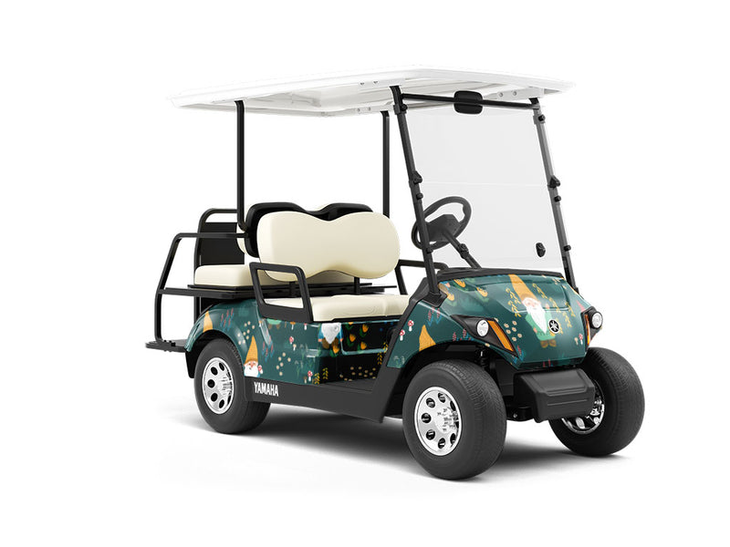 Delightful Dwarves Fantasy Wrapped Golf Cart
