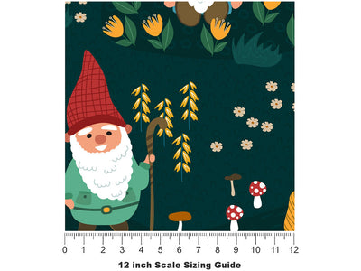 Delightful Dwarves Fantasy Vinyl Film Pattern Size 12 inch Scale~Rwraps Delightful Dwarves Fantasy Sizing Chart~2