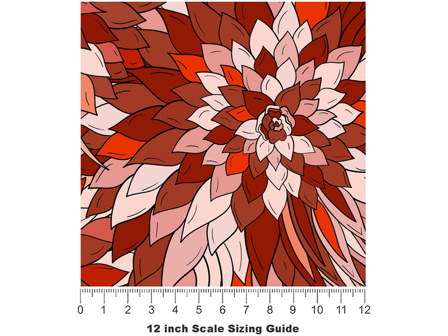 Demeters Sadness Floral Vinyl Film Pattern Size 12 inch Scale~Rwraps Demeters Sadness Floral Sizing Chart~2