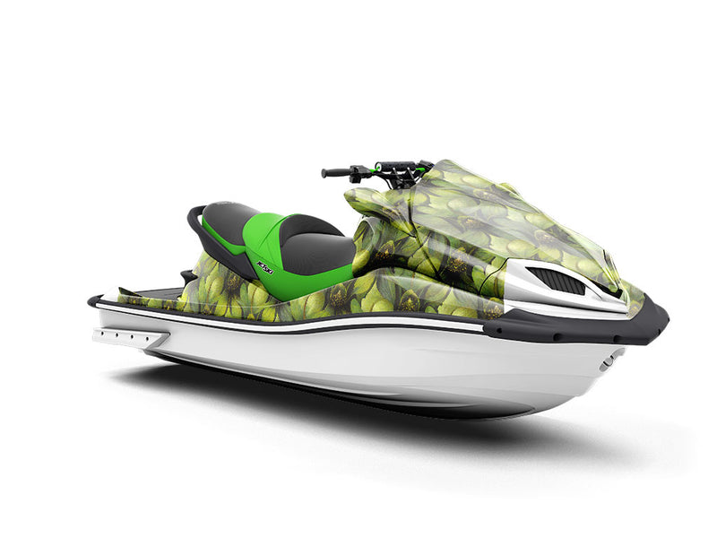 Dense Foliage Floral Jet Ski Vinyl Customized Wrap
