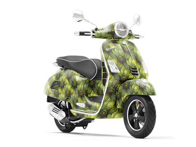 Dense Foliage Floral Vespa Scooter Wrap Film
