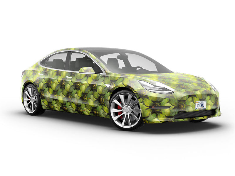 Dense Foliage Floral Vehicle Vinyl Wrap