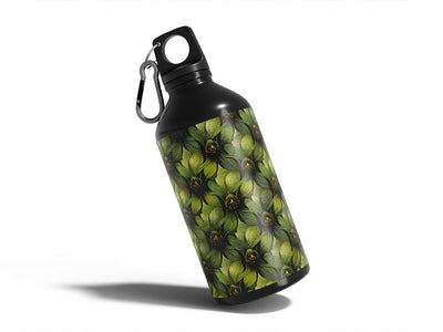 dense foliage floral Water Bottle DIY Stickers