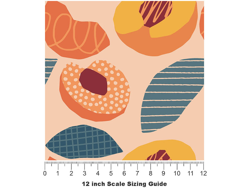 Desert Gold Fruit Vinyl Film Pattern Size 12 inch Scale~Rwraps Desert Gold Fruit Sizing Chart~2